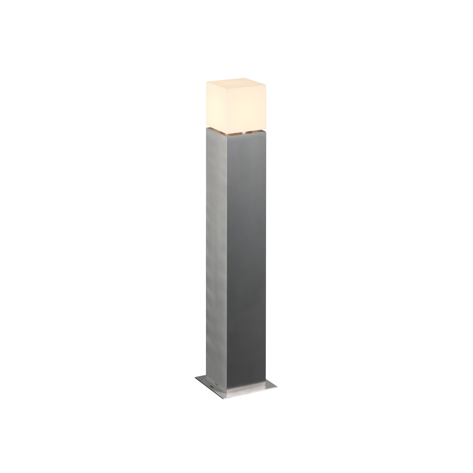 SLV tuinpadverlichting Square Pole, hoogte 90 cm, grijs, roestvrij staal